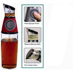 Dispenser din sticla cu gradatii pentru ulei si otet