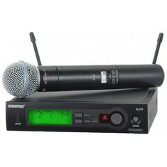 Microfon profesional fara fir Shure SLX24/BETA 58A L4 cu receiver incorporat