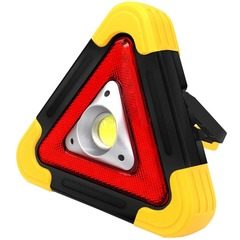 Lampa de avertizare triunghiulara cu acumulatori si panou solar