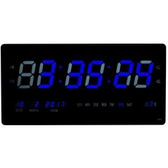 Ceas digital de perete cu temperatura si data, LED-uri culoare albastra JH4622