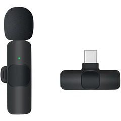 Microfon wireless tip lavaliera cu conector USB tip C/iPhone